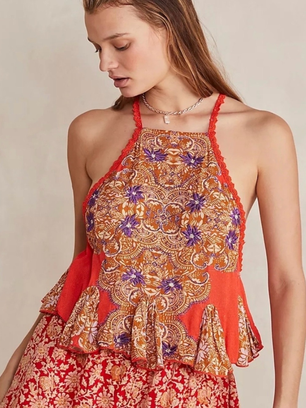 FREE PEOPLE Bali desert nova floral cami xs